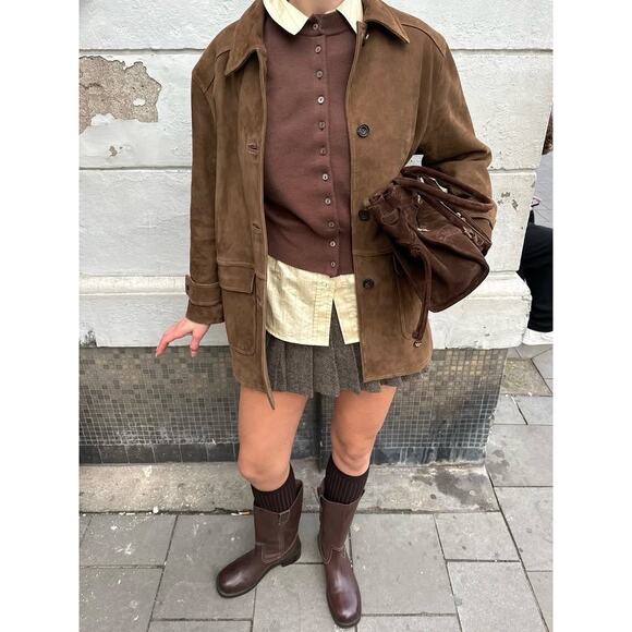 Vintage Y2K Tommy Hilfiger Chocolate Leather Shoulder Bag | 2000s Banana Style - Picture 13 of 16